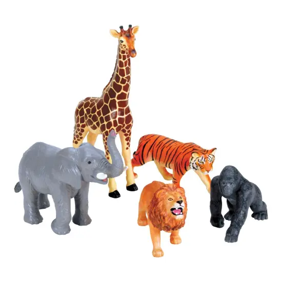 Kaplan Early Learning Company Jumbo Animals Set of 18 - Farm, Jungle, & Pets {7}
