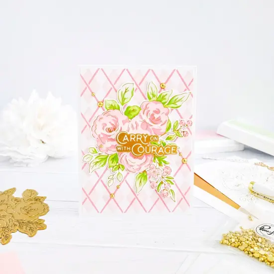 Pinkfresh Studio Hot Foil Plate-Floral Trio {3}