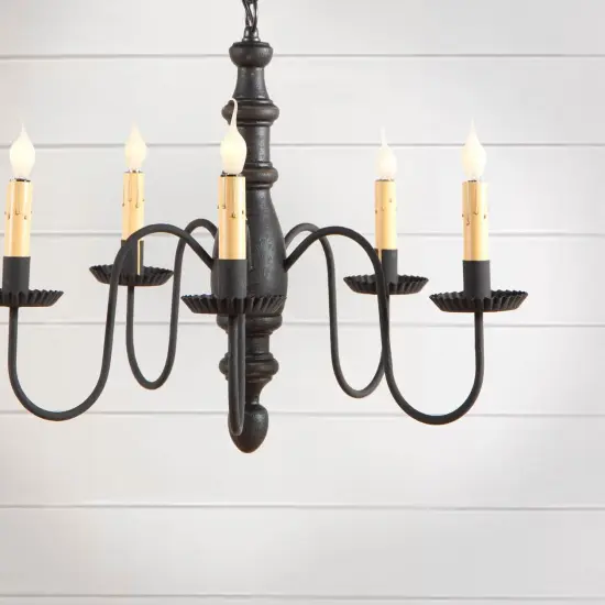 Country Inn Chandelier in Black {4}