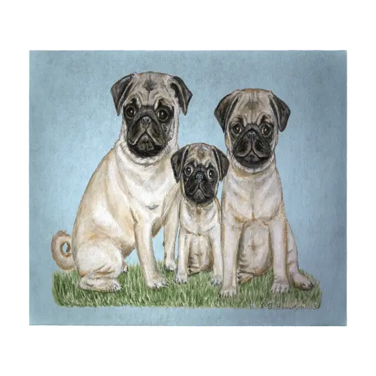 Betsy Drake Pugs 30 X 50 Inch Comfort Floor Mat {1}