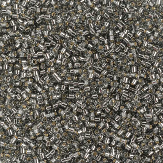 Miyuki Delica 50g Silver Lined Glass Beads, 11/0 Grey (DB0048) {1}