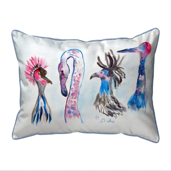Betsy Drake Loony Birds Large Pillow 16x20 {1}