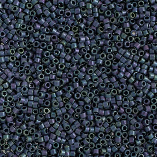 Miyuki Delica 50g Metallic Glass Beads, 11/0 Violet AB Mat DB1054 {1}
