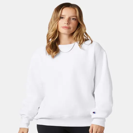 Champion&reg; Reverse Weave Crewneck Sweatshirt White {1}
