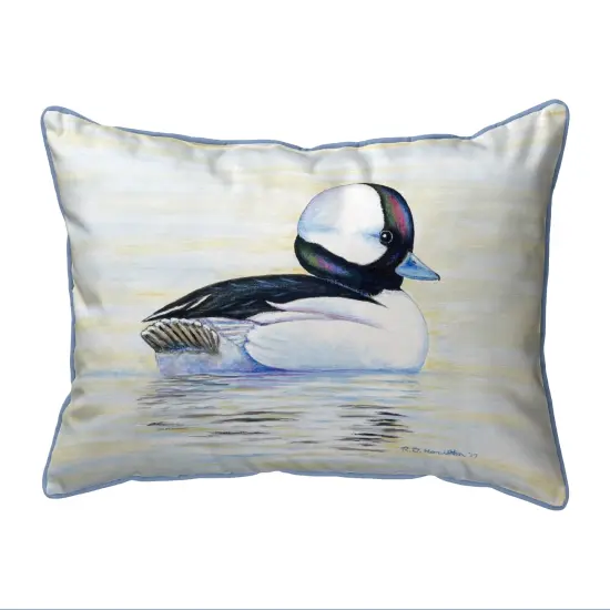 Betsy Drake Bufflehead DuckIndoor/Outdoor Extra Large Pillow 20x24 {1}