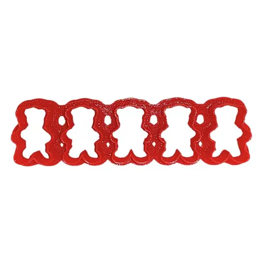 CookieCutter.Com Brand Cookie Cutters Teddy Bear Cracker Multi Cutter 1 1/8 in segments, Food Safe 3d Printed Plastic,Made in USA (Color may vary) {1}