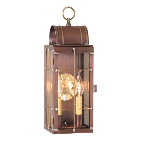 Irvin's Country Tinware Queen Arch Lantern in Antique Copper {1}