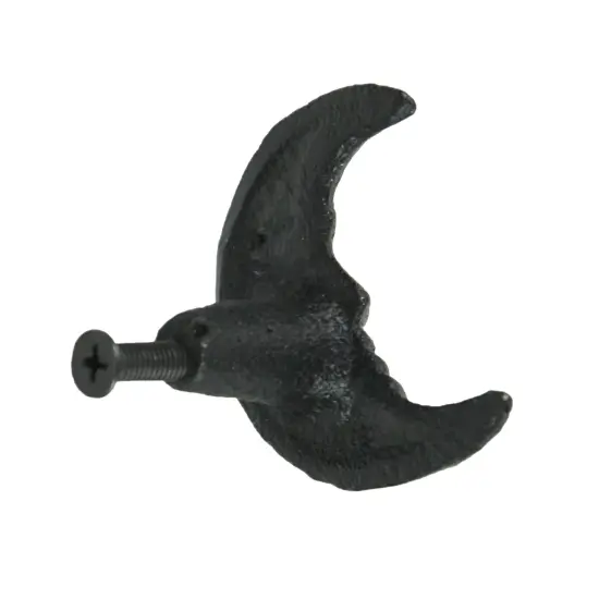 Set of 6 Cast Iron Crescent Moon Face Drawer Pulls {5}