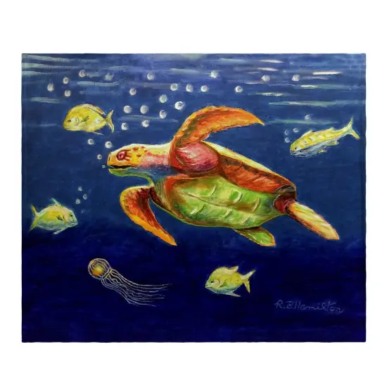 Betsy Drake Sea Turtle Throw Multicolor {1}