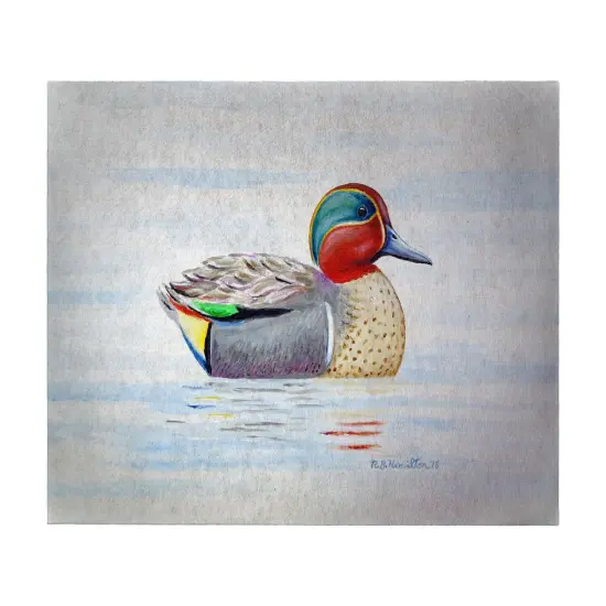 Betsy Drake Green Wing Teal Duck 30 X 50 Inch Comfort Floor Mat {1}