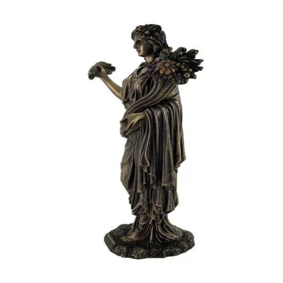 Greek Goddess of Harvest Demeter Bronzed Statue {4}
