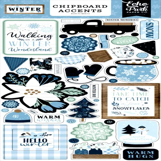 Echo Park Winter Chipboard Accents {1}