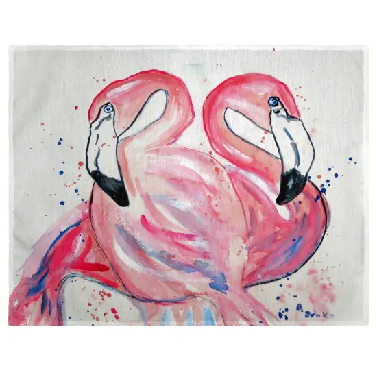 Betsy Drake Betsy's Flamingos Place Mat Set of 4 {1}