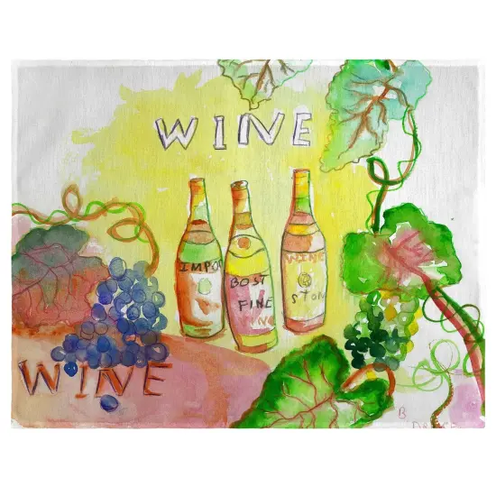Betsy Drake Wine Bottles Place Mat Set of 4 {1}