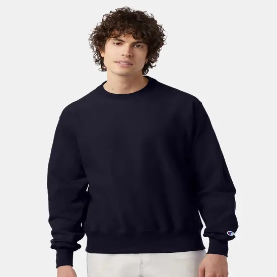 Champion&reg; Reverse Weave Crewneck Sweatshirt Navy {1}