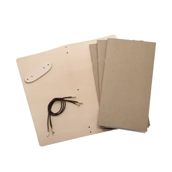 Realeather(R) Crafts Travel Journal Kit-Natural Travel Journal {2}