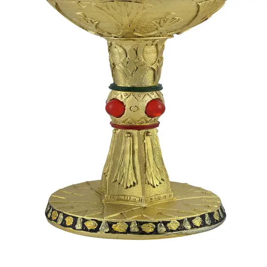 Egyptian Winged Isis Golden Wine Goblet 6 oz. {4}