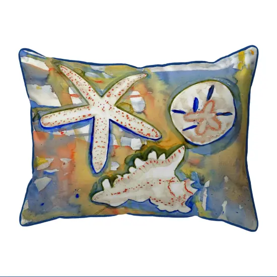 Betsy Drake Beach Treasures Extra Large 20 X 24 Indoor / Outdoor Pillow {1}