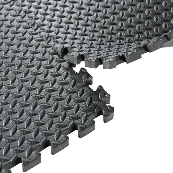 Sorbus Interlocking Foam Gym Floor Tiles -Great Exercise Mat Tiles for Workout, Yoga, Heavy Exercise Equipment Mat (24"x 24 " | 6 Pack) Black {3}