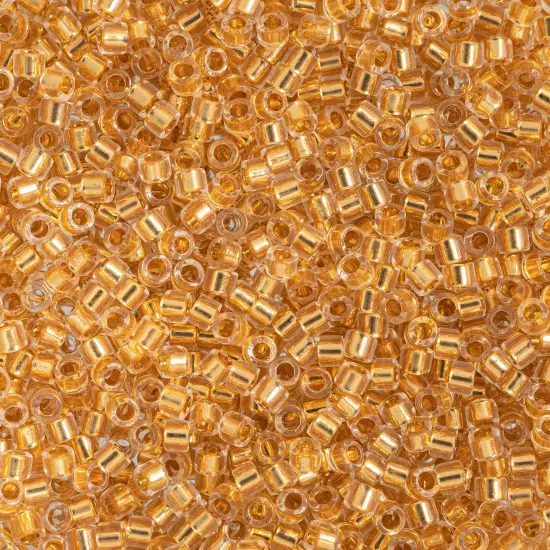 Miyuki Delica 3.3g Gold 24kt Glass Beads, 11/0 Crystal G/L (DB0033) {1}