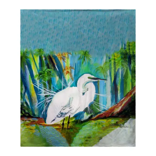 Betsy Drake Acrylic Egret Throw Multicolor {1}