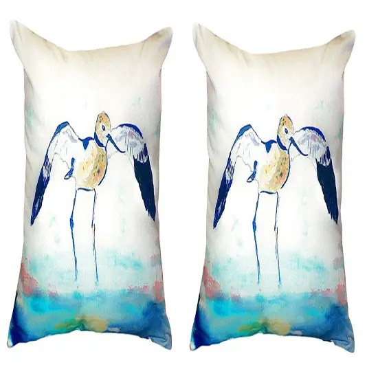 Pair of Betsy Drake Betsy&rsquo;s Avocet No Cord Pillows {1}