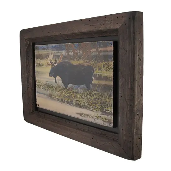 Big Sky Carvers North American Moose Wood Frame Wall Art {3}