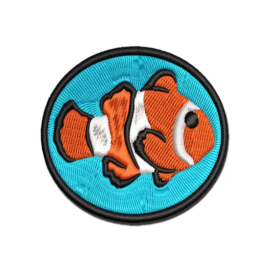 Clownfish Clown Fish Multi-Color Embroidered Iron-On or Hook & Loop Patch Applique {1}