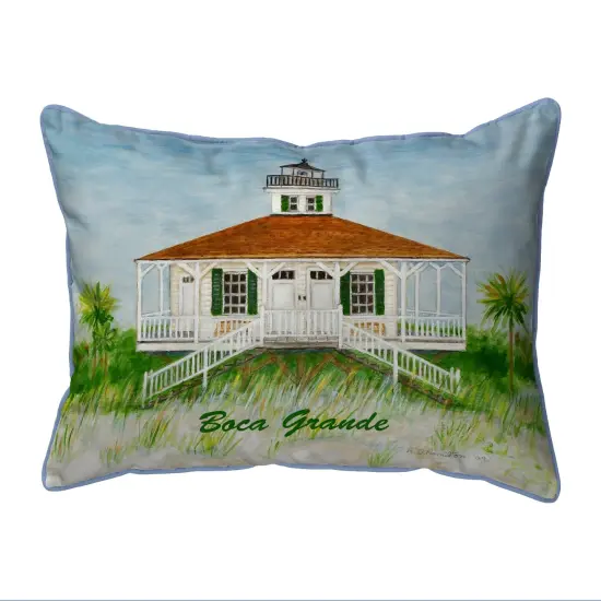 Betsy Drake Boca Grande Lighthouse Extra Large 20 X 24 Indoor / Outdoor Pillow {1}