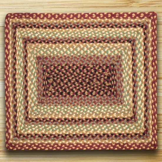 Earth Rugs RC-357 Burgundy / Gray / Cream Rectangle Braided Rug 5 Feet x 8 Feet {1}