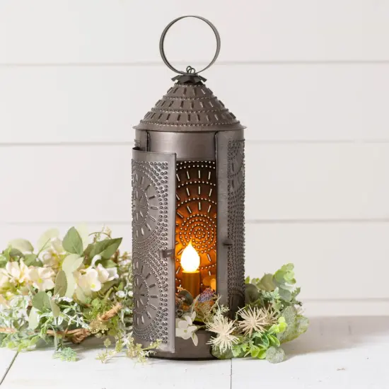 Irvins Country Tinware 18-Inch Chimney Lantern in Kettle Black {4}