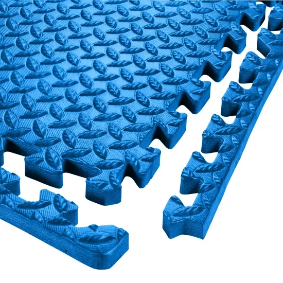 Sorbus Interlocking Foam Gym Floor Tiles -Great Exercise Mat Tiles for Workout, Yoga, Heavy Exercise Equipment Mat (24"x 24 " | 6 Pack) Blue {4}