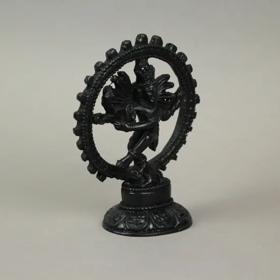 Hindu God Nataraja Dancing Shiva Ebony Finished Statue Natraj {5}