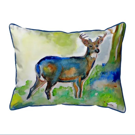 Betsy Drake Betsy's Deer Extra Large 20 X 24 Indoor / Outdoor Pillow {1}