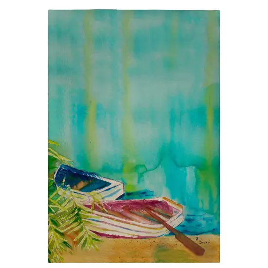 Betsy Drake Row Boats Guest Towel {1}