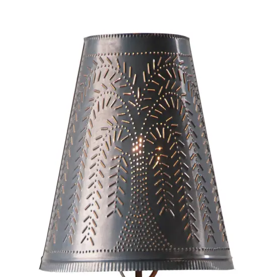 Irvins Country Tinware 14-Inch Fireside Shade with Willow in Kettle Black {3}