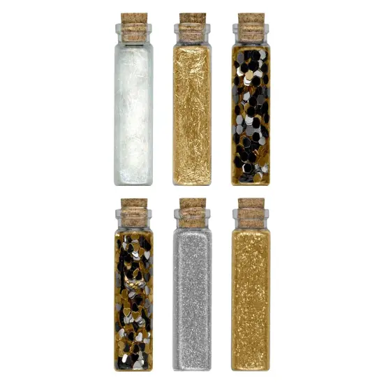 Craft Medley Glitter Confetti Vials 50g 6/Pkg {4}