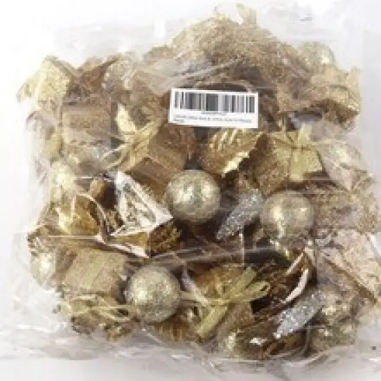 Sparkling Gold Glitter Picks with Dove Bird, Gift Box, & Ornament Ball | Holiday Xmas Accents | Trees, Wreaths, & Garlands | Christmas Picks | Party & Event | Home & Office Decor (Set of 12) - 2024 Christmas Collection - 2024 Christmas Collection, Fl {3}