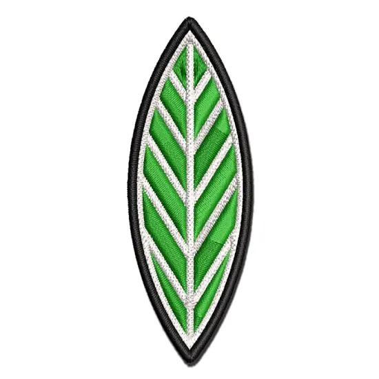 Cute Leaf Multi-Color Embroidered Iron-On or Hook & Loop Patch Applique {1}