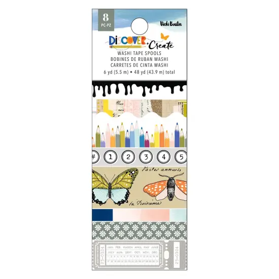 Vicki Boutin Discover + Create Washi Tape-8/Pkg {1}