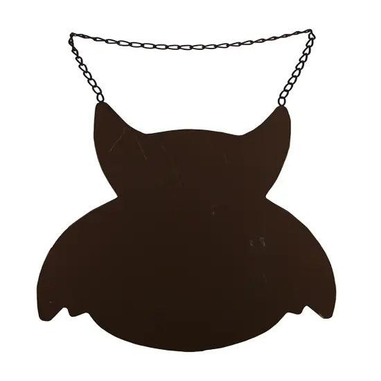 Rustic Brown Finish Owl Decorative Metal Chalkboard Wall Hanging 21 Inch {4}