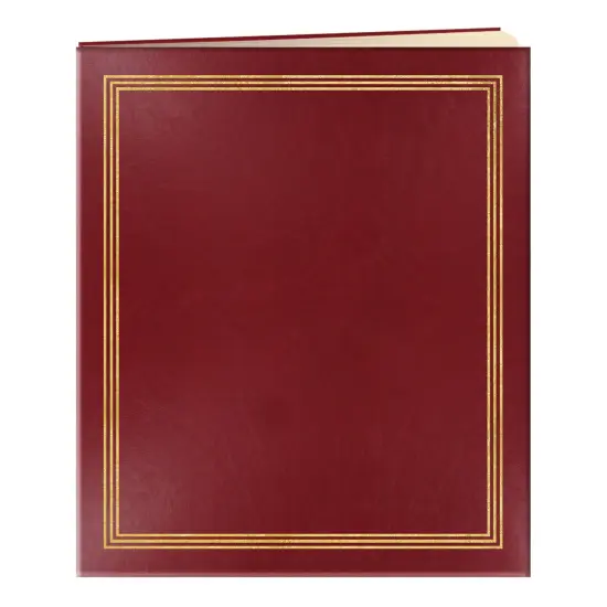 Pioneer Post Bound Album With Buff Pages 11.75"X14"-Burgundy {1}