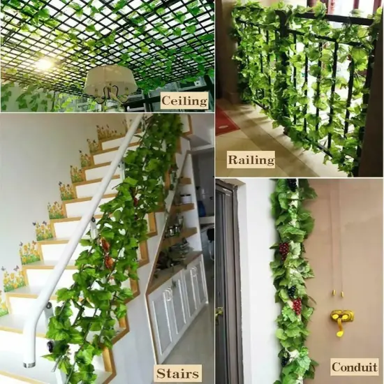6 PACK 6.5 Ft Artificial Hanging Garland Ivy Leaves Plants Vines Home Decor {3}