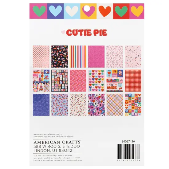 American Crafts Paper Pad 6"X8" 36/Pkg-Cutie Pie {2}