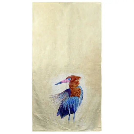 Betsy Drake Reddish Egret Beach Towel Multicolor {1}