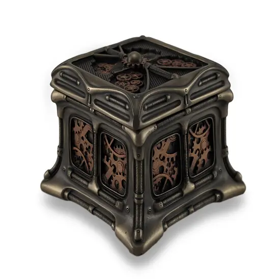 Steampunk Butterfly Bronze Finish Trinket Box Stash Box {3}