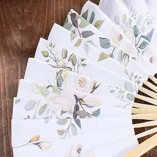 Bulk 48 Pc. Floral Folding Fans {2}
