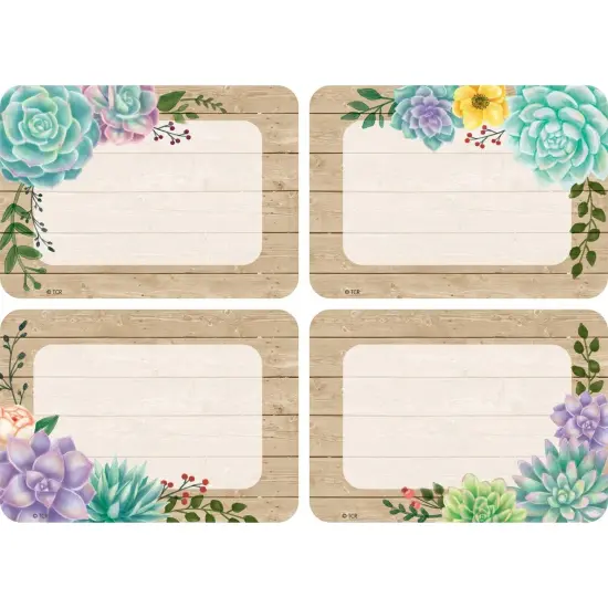 Rustic Bloom Name Tags/Labels, Multi-Pack, 36 Per Pack, 6 Packs {1}