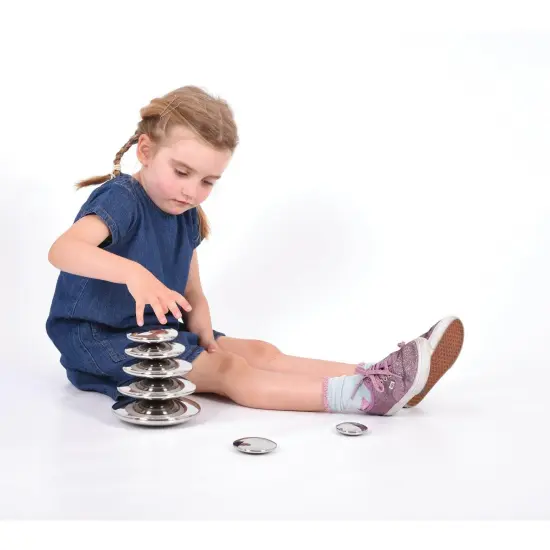 Sensory Reflective Silver Buttons - Set of 7 {4}