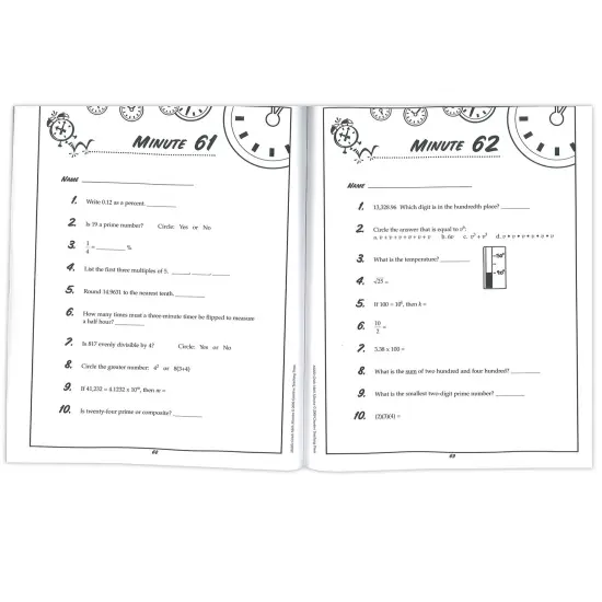 Middle-Grade Math Minutes Book {2}